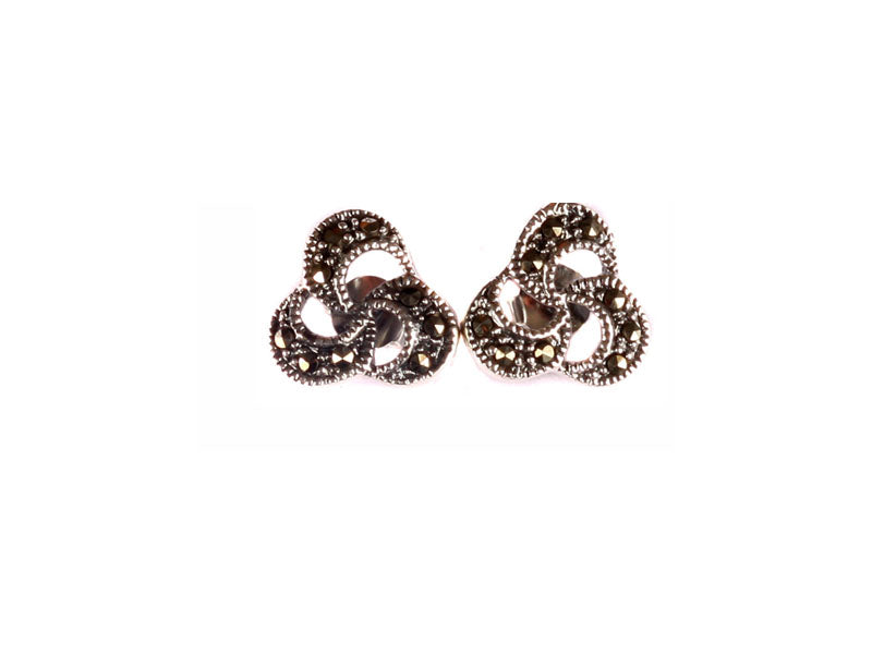 Marcasite Trinity Knot Earring