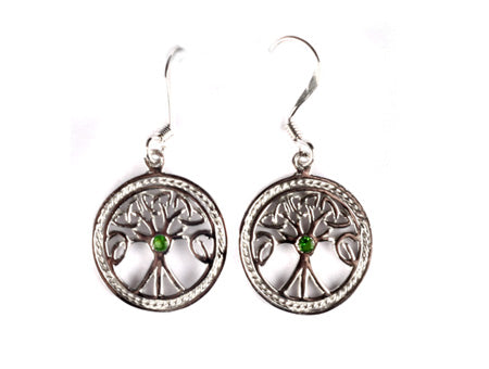 Sterling Silver Tree of Life Drop Small Earrings