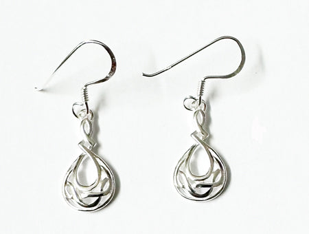 Celtic Silver Pendant and Earring Set