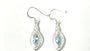 Celtic Aquamarine Cz stone set Silver Earring