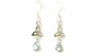 Trinity Knot March Birthstone Aquamarine Cz Earring.