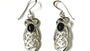 Celtic Silver Earrings with Black Onyx Stone