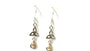 Trinity Knot November Birthstone Champagne Cz Earring.