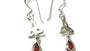 Trinity Knot January Birthstone Garnet Cz Earring.