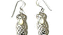Celtic Silver Earrings with White Mother of Pearl stone