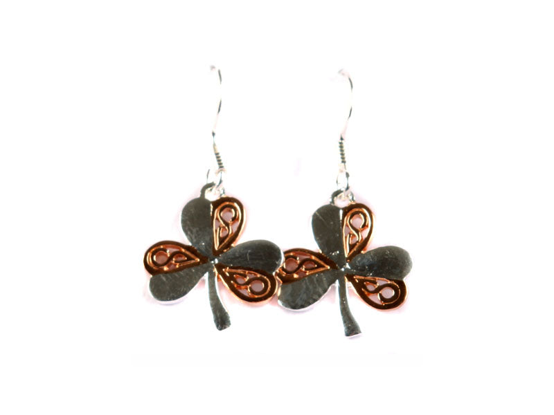 Rose Gold Plated On Silver Earring