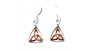 Rose Plated Trinity Knot Earring