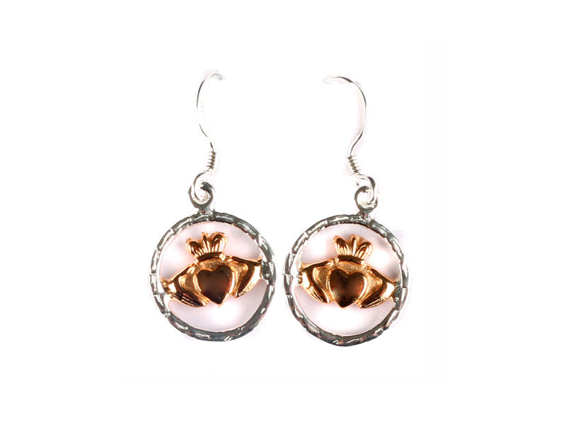 Rose Gold Plated On Silver Earring