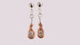 Silver with Rose Gold Plate Earring