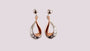 A Silver with Rose Gold Plate Earring