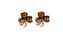 Rose Gold Plated On Silver Earring