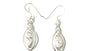 Celtic White Cz stone set Silver Earring