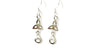Trinity Knot April Birthstone White Cz Earring.