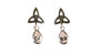 White Cz Stone Set Trinity Knot Earring