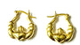 Claddagh Yellow Plated Silver Medium Creole Earrings