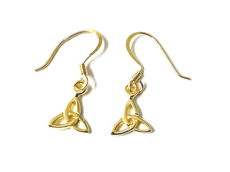 Trinity Knot Silver Gold Plated Earring