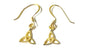 Trinity Knot Silver Gold Plated Earring
