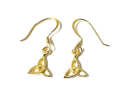 Trinity Knot Silver Gold Plated Earring