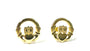 Claddagh Gold Plated Silver Stud Earrings