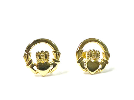 Silver Yellow Gold Plated Claddagh Pendant