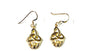 Claddagh Gold Plated Silver Drop Earring