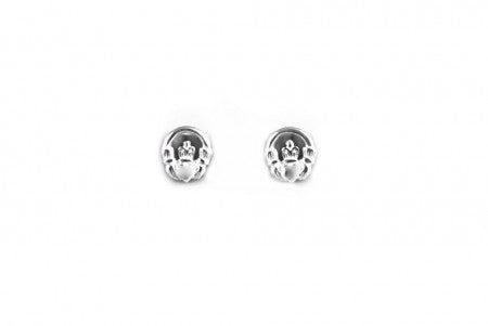 Claddagh Earrings with Plain Silver Lightweight