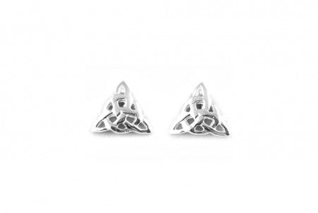 Celtic Earrings with Plain Silver