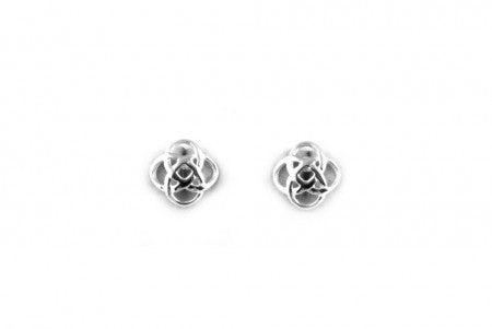 Celtic Earrings with Plain Silver
