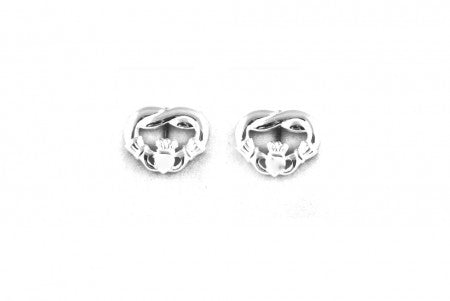 Claddagh Earrings with Plain Silver