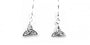 Trinity Knot Earrings with Plain Silver