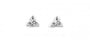 Trinity Knot Earrings with Plain Silver