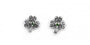Shamrock Earrings Plain Silver with stones