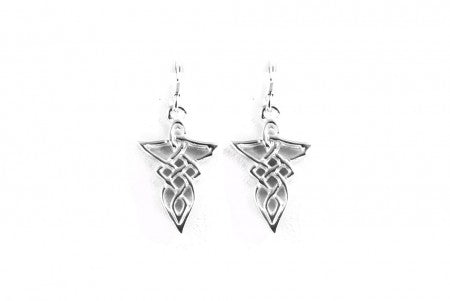 Celtic Earrings with Plain Silver