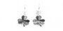 Shamrock Earrings with Plain Silver