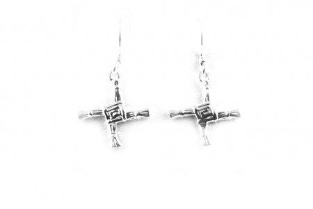 Celtic Earrings with Plain Silver