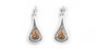Trinity Knot Earrings Plain Silver with Gold Plating