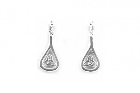 Trinity Knot Earrings with Plain Silver