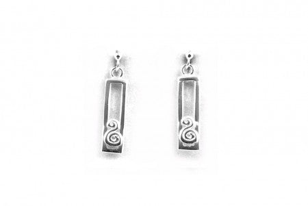 Shamrock Earrings with Plain Silver