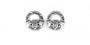 Claddagh Earrings with Plain Silver