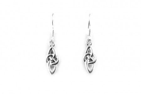 Celtic Earrings with Plain Silver