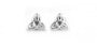 Trinity Knot Earrings with Plain Silver