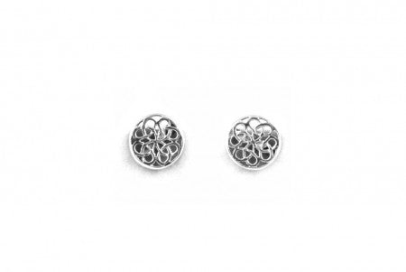 Celtic Earrings with Plain Silver