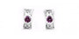 Trinity Knot Earrings with Amethyst Cubic Zirconia
