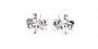 Shamrock Earrings with Amethyst Cubic Zirconia
