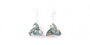 Trinity Knot Earrings with Aquamarine Cubic Zirconia