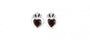 Claddagh Earrings with Garnet Red Cubic Zirconia