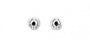 Celtic Earrings Silver with Garnet Cubic Zirconia