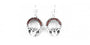 Claddagh Earrings with Garnet Red Cubic Zirconia