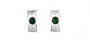 Trinity Knot Earrings with Emerald Cubic Zirconia