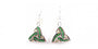 Trinity Knot Earrings with Emerald Cubic Zirconia